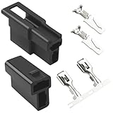 R77476 T28586 Connector Plug Set, Male & Female Connector with 14-18 Gauge Terminals, ​​Replacement for PTO Clutch Wire Harness Repair, Compatible with John Deere Tractor Lawn Mower​ (1 Pack)