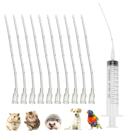LONZIKP 10 Piezas Tubo de Alimentación de Aves Jóvenes, Accesorios para Palomas, Alimentación Manual