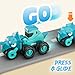 iPlay, iLearn Dinosaur Truck Toys for Toddlers, Boys Dinos Press Go Racing Cars, Kids Construction Sandbox Vehicles Playset, Baby Push Go Friction Car Set, Birthday Gift for 18 Month 2 3 4 5 Years Old