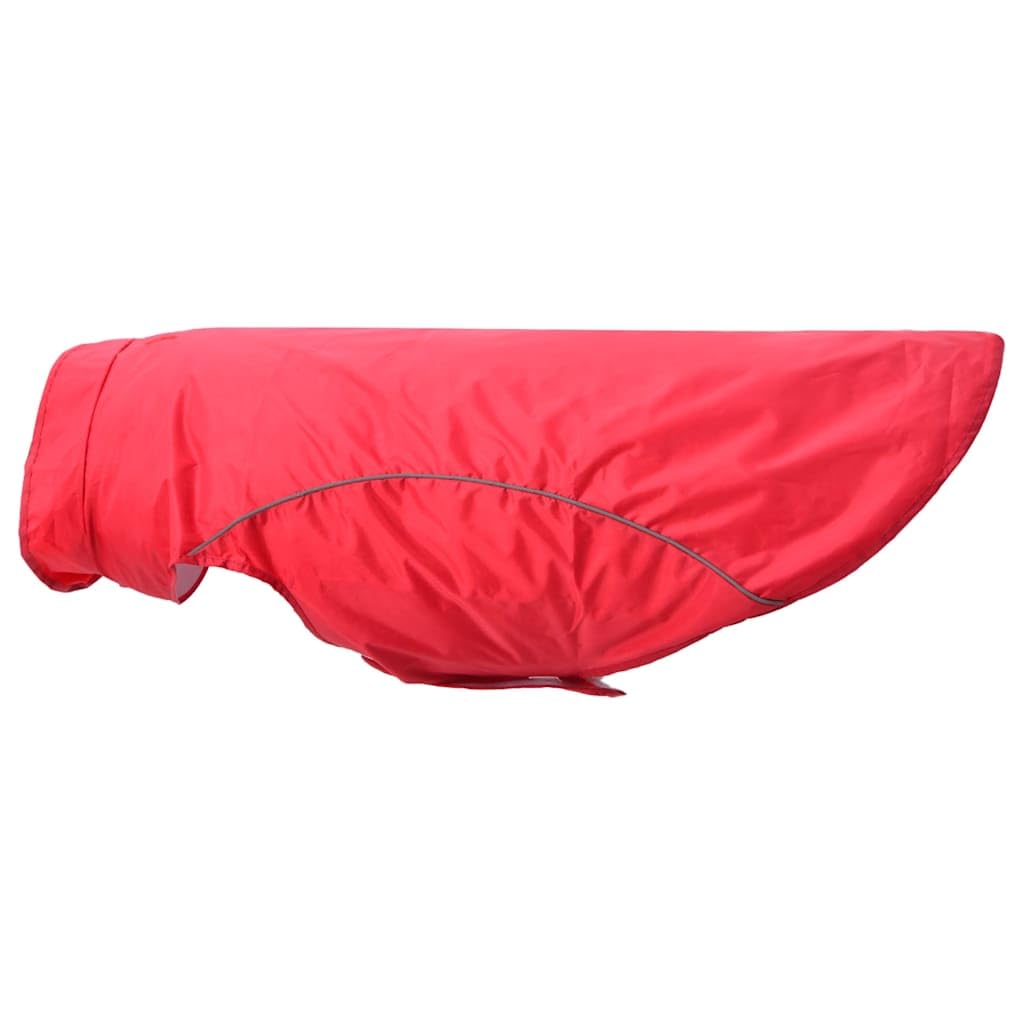 Chubasquero para perros con tiras reflectantes de poliéster, color rojo, talla 3XL, impermeable y resistente al viento, transpirable para invierno y otoño, con cierre de y orificio para el