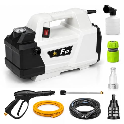 Image of JPT F10 Car Washer High Pressure Pump | 2400 Watt Powerful Motor | Pressure - 220 BAR | Flow Rate 10L /Min | Heavy Duty Deep-Cleaner Washing Machine for Cars, Bikes, Floor & Home | 100% Copper Winding