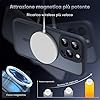 TOCOL Cover Magnetica per iPhone 15 Pro Max 6,7 Pollic, Compatibile con MagSafe, Protezione Fotocamera Integrata, Custodia Antiurto Traslucida Opaca, Nero