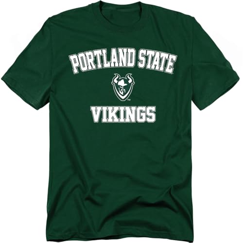 LOGOVISION Portland State University Campus Classic Unisex Adult T Shirt, Hunter Green, 4X-Large