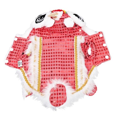 Disfraz para perro León baile rojo XS Happyyami miniatura 1