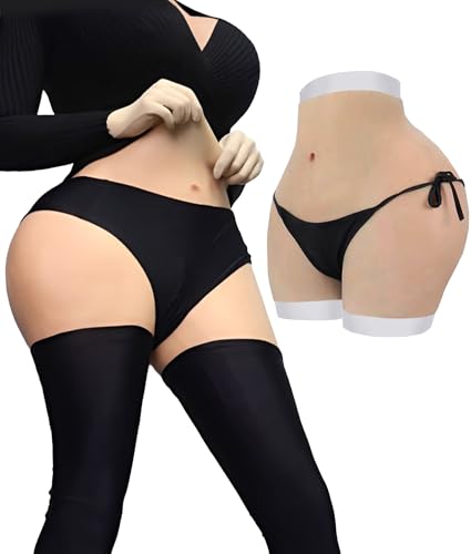 SVBEEFAR Silicone Panty Big Butt Lifter Hip Enhancer Crossdressing Underwear for Crossdressers Transgender DragQueen Nude