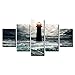 Produktbild ChuangYing HD Art Moderne Micro Spray Zuhause dekorative Wandtattoo Schlafzimmer Sofa Wand Aufkleber Turm Tsunami Spritzlackierung im Zimmer Wandaufkleber