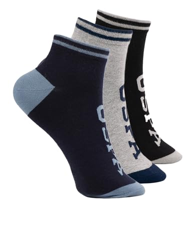 Image of U.S. POLO ASSN. Men's ES010 Super Soft Stretch Ankle Length Socks - Pack Of 3