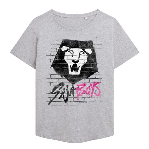 T-shirt Kpop Demon Hunters avec motif graffiti Saja Boys pour femme