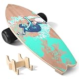 Balance Board in legno: robusta e durevole: come tavola per l'equilibrio di alta qualità, questo modello è realizzato in legno selezionato a mano, spessore 15 mm e convince per l'eccellente stabilità e una portata massima di 150 kg. La superficie in legno naturale è durevole, mentre l'esclusiva forma curva offre una maggiore libertà di movimento e facilita l'esecuzione di trucchi.