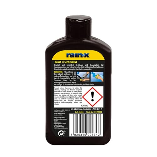 Rain-X Anti-Beschlag - Anti Fog Spray für Auto-Innenräume, Fenster, Spiegel & Duschen - Effektiver Schutz vor Beschlagen - 200 ml