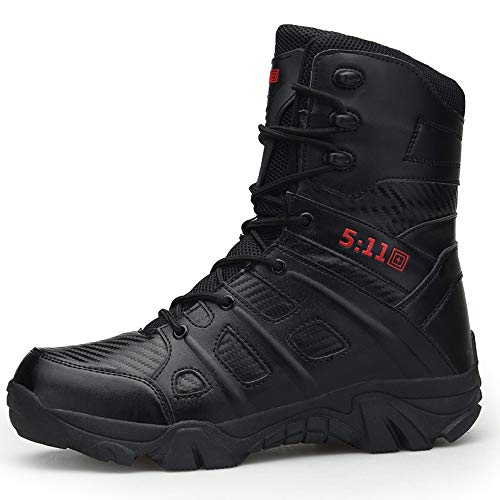 Zapatillas de Hombre de BaZhaHei Botas Militares y cómodas Botas Zapatos de Hombre Antideslizantes Resistentes al Desgaste Que amortiguan el Impacto Botas de montaña Combate de Alpinismo