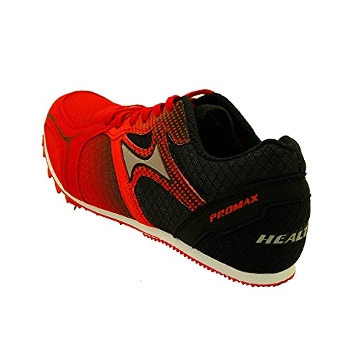 HHEALTH Track Spike Running Sprint Shoes - Men's Athletic Running Track Shoes - Blue, Red - Model 55993