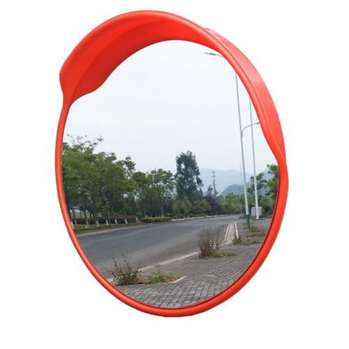 Wide Angle Convex Mirror Curved Outdoor Road Traffic Driveway Safety Security Parking Driveways Office Courtyard Warehouse Shop Exit Blindspot Junction Unbreakable Surveillance Corner Bend 30cm