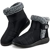 Diarilip Winter Snow Boots for Women: Comfortable Warm Fur Lined Ankle Booties Non Slip Waterproof Boots for Outdoor Walking