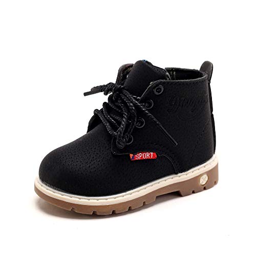 Children's Short Boots Autumn and Winter Girls Boots Side Zipper Boys Non-Slip Leather Boots Martin Boots 28/ Yellow