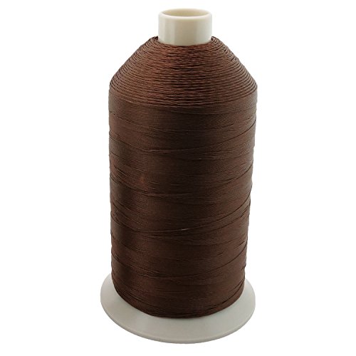 Hilo de tapicería de nylon marrón 138, Tex 135, 16 Oz, 3000 yardas miniatura 1