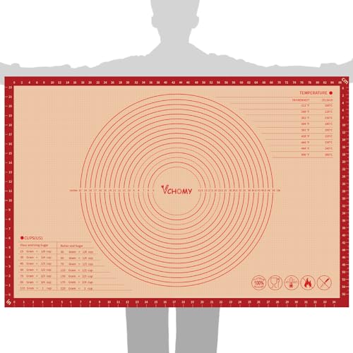 Comparison: Best Silicone Pastry Mat 10 Extra Large Silicone Pastry Mat for Counter Rolling Dough,36x24 Inch,0.75mm Thick,Non Slip Silicone Baking Mat with Measurement (36 x 24 In)