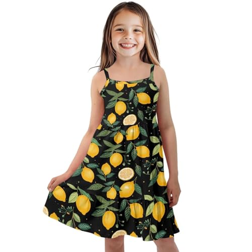 Girls Spaghetti Strap Dress Summmer Sundress Patchwork Dress for Girls in 3t to 14 Years