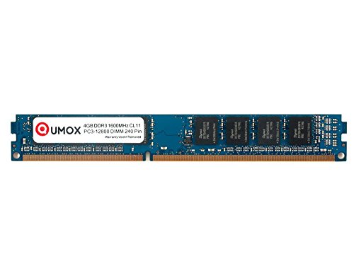 QUMOX 4GB DDR3 1600MHz PC3-12800 1600 (240 PIN) 4 GB DIMM Memoria Desktop CL11