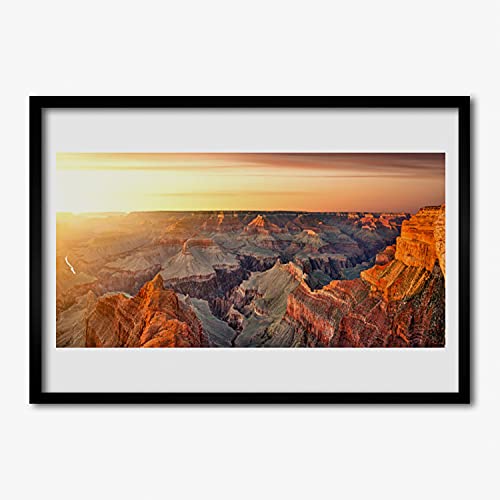 Affiche encadrée 70x50 cm pour habiller un mur vide paysage de montagnes