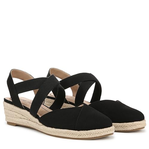LifeStride Women's Kimball Espadrille Wedge Sandal, Black Canvas, 8 by LifeStride - Image 7