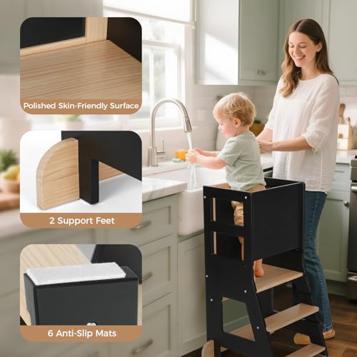 Foto von KIDINIX Kinder Lernturm ab 1 Jahr, Learning Tower mit Tafel