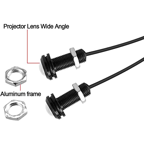 image for KUJOBUY Pack of 2-18mm Custom Black Anodized Aluminum 6500K Xenon Whit