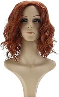 KIZQYN Natal peruca cosplay perucas de cabelo os vingadores cosplay sintético curto marrom peruca encaracolada para mulheres fantasia role play (Color : Red)