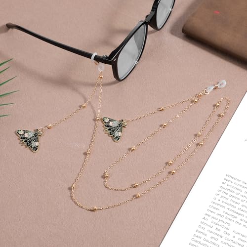 Aysatogc Women\'s Glasses Chain, Eyeglasses Chain Holder Stylish Eyeglasses Chains Necklace Vintage Reading Glasses Chains Eyewear Retainer Strap for Women and Girls - Thumbnail 7