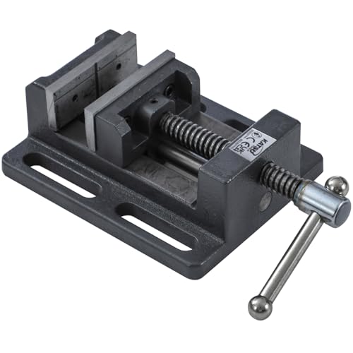 KATSU Tools - KATSU Étau de perceuse à colonne 4" (100 mm) avec barre de guidage, pince de banc de perçage à pilier de qualité professionnelle pour ateliers et fraiseuses 4022704