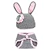 Produktbild EOZY 1 Satz Grau Hase Baby Tiere Strickmütze Fotografie Kleidung passen 3-12 Monat