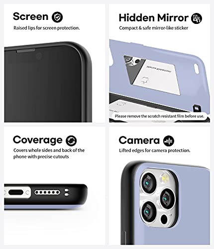 Coque iPhone 13 Pro Max avec miroir caché et porte-carte intégré