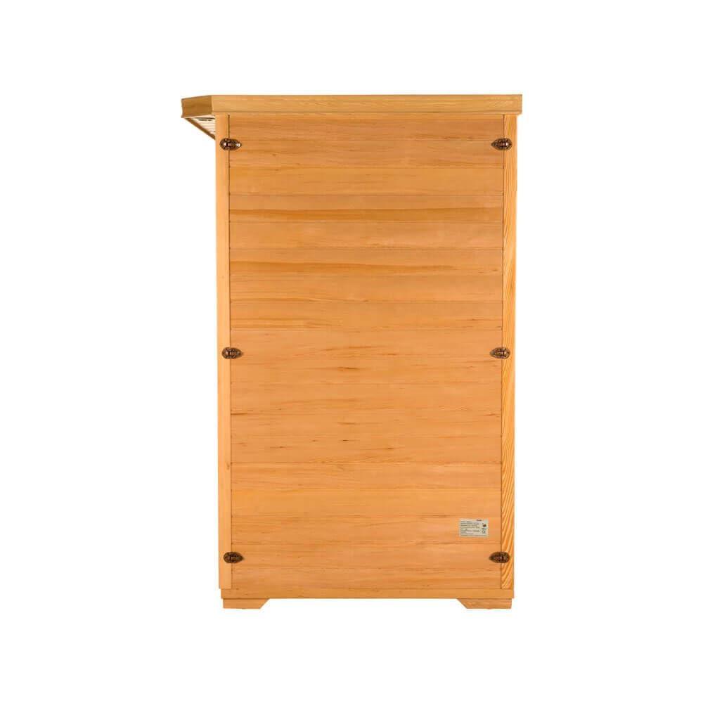 Home Deluxe – Infrarotkabine REDSUN L –153 x 110 x 190 cm - für 2-3 Person, 6 Keramikstrahler, Holz: Hemlocktanne I Infrarotsauna, Sauna, Wärmekabine, Infrarot
