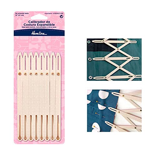 Hemline Medidor de costura expandible - Herramienta de medición de marcado Cover