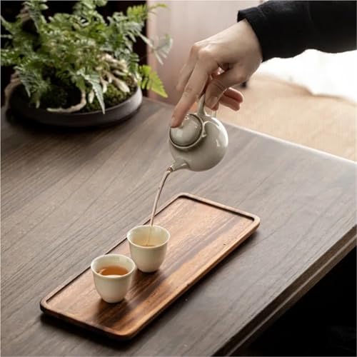Juego de 2 bandejas de té de madera versátiles para fiestas y reuniones en el hogar, diseño para entretenimiento