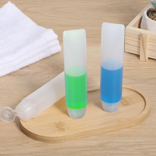 Guduling 12 Stück Reiseflaschen Set,Travel Bottle Set 30ml,Nachfüllbare Behälter Kosmetik,Auslaufsichere Kleine Travel Containers für Spülung,Shampoo,Duschgel,Lotion