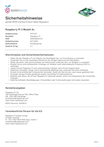pibox India Raspberry Pi 3A+ 3 Model A+ SBC Board Cortex A53-512 MB RAM India 2018 Model