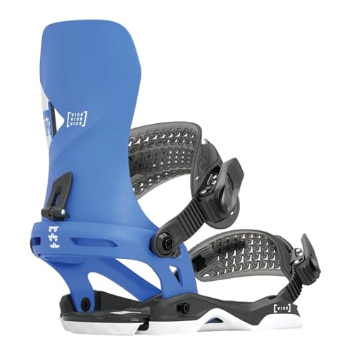 Rome Snowboards Mens Vice Asymwrap Snowboard Bindings - 2023/2024 Blue | Medium/Large