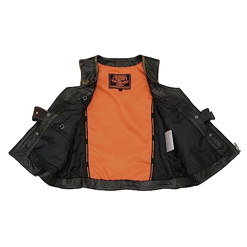 Image of Milwaukee Leather Premium Motorcycle Biker Rider Leather Vest for Women |LKL|ML|MLL|SH