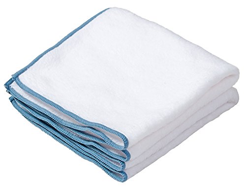 Envision Home 2 Pack Microfiber Baby Soft Dusting Cloths, 14-Inch by 14-Inch, White