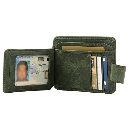 Otto Minimalisten Mannen Portemonnee met Snap Gesp - Slim, Italiaans Leer Credit Card Holder - Munt met Rits - Snelle Toegang voor Persoonlijk en Vak, RFID-Blocker - Image 4