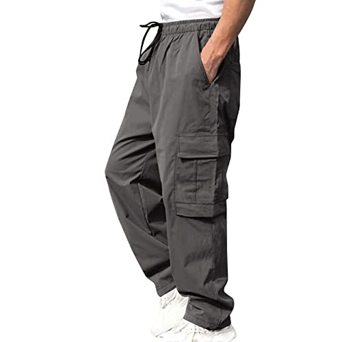 Cargo Pants for Men Plus Size Tactical Hiking Pants Elastic Waist Athletic Joggers Sweatpants with Pockets2