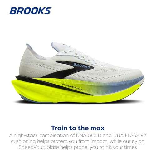 Brooks Men’s Hyperion Max 4 Neutral Running Shoe - White/Blue/Nightlife - 11.5 Medium by Brooks - Used condition - Image 2