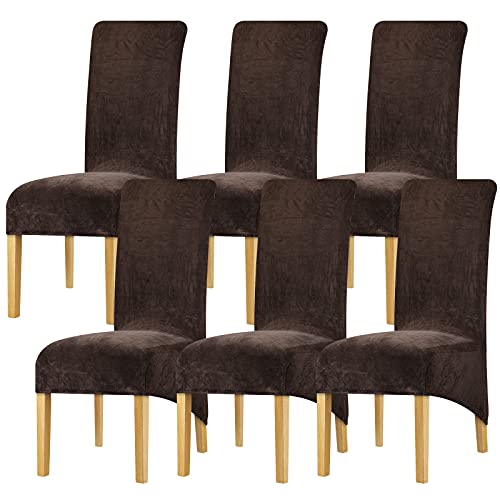 Funda para silla elástica de gran tamaño YZFZP en terciopelo lavable antimanchas pack de 6 2