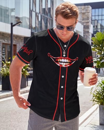 Image of 99TIMORO Fathers Holiday Graphic Baseball Jersey Shirts for Men and Women, Street Wear Funny Short Sleeve Top, Summer