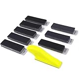 POLIWELL Micro Sander Tool, Detail Finger Sander for Crafts, 80 PCS Wet Dry Sandpaper 80 120 150 180 240 320 400 600 Grit + 3.5” x 1” Mini Handle Sanding Block for DIY, Wood, Metal and Narrow Spaces