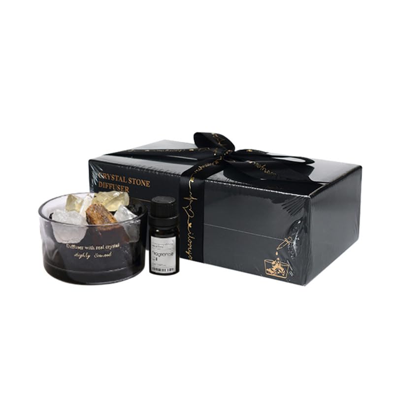 KIKIFLY Essential Oil Diffuser, Flameless Aromatherapy,Fragrance Gift,Diffuser Natural Crystal Stone for Bedroom Bathroom Home Office Personal Desk (English Garden & Freesia)