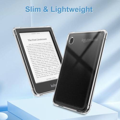Fintie Clear Hülle für Tolino Shine 5(2024)/Shine Color/Shine 4(2022) & Kobo Clara BW(2024)/Clara Colour/Clara 2E 6 Zoll eReader, Durchsichtig Weiche TPU Case, Stoßfest Anti-Scratch Cover, Transparent