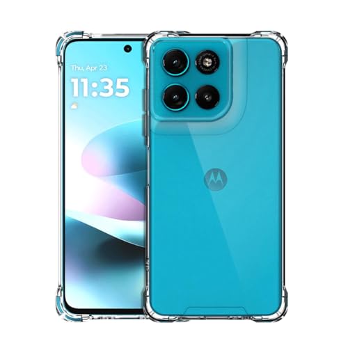 Image of Fashionury Clear Back Cover Case for Motorola Moto G67 Power 5G / G67 Power 5G | Anti-Yellow Acrylic Hard Back + Soft TPU Bumper | Shockproof 360 Protection | Slim Transparent Bumper Case (Clear)