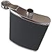 KANGIRU Petaca de Bolsillo de 8 onzas con Embudo de Acero Inoxidable, Cubierta Envuelta en Cuero Negro y a Prueba de Fugas, se Adapta a Cualquier Traje para Bebidas de Licor discretas